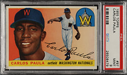 1955 Topps #97 Carlos Paula PSA MINT 9