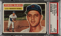 1956 Topps #49 Pedro Ramos White Back PSA MINT 9