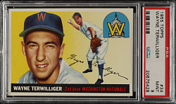 1955 Topps #34 Wayne Terwilliger PSA MINT 9