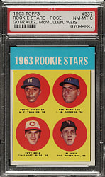 1963 Topps #537 Pete Rose Rookie PSA NM-MT 8