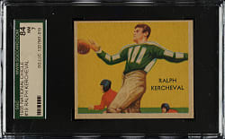 1935 R331 National Chicle Football #19 Ralph Kercheval SGC NM 84