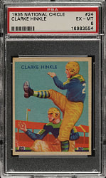 1935 R331 National Chicle Football #24 Clarke Hinkle Rookie PSA EX-MT 6
