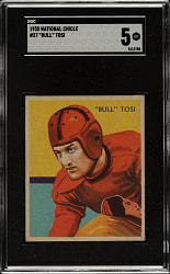 1935 R331 National Chicle Football #27 Bull Tosi High Number SGC EX 5