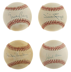 Hall of Fame Single-Signed Baseball Collection (8) Including Hank Aaron and Ken Griffey Jr.