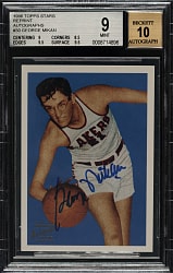 1996 Topps NBA Stars Reprint Autograph Basketball #30 George Mikan BGS MINT 9 with GEM MINT 10 Signature