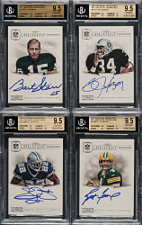 2012 Panini National Treasures NFL Greatest Signatures Football BGS Near-Complete Set (34/39) Including Brett Favre, Dan Marino, and Bart Starr
