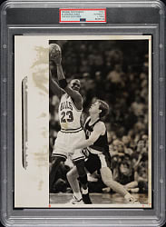 Circa Early 1990s Michael Jordan and Danny Ainge Original Chicago Sun Times Photograph PSA/DNA Type I