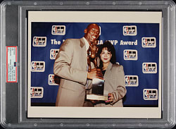 1991 Michael Jordan and Juanita Jordan NBA MVP Original Chicago Sun Times Photograph PSA/DNA Type I