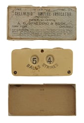 1887 Spalding Celluloid Baseball Scorer in Original Box