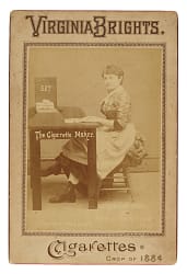 Circa 1880s Allen & Ginter Virginia Brights Tobacco Premium Cabinet Card - "The Cigarette Maker"
