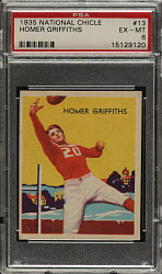 1935 R331 National Chicle Football #13 Homer Griffiths PSA EX-MT 6