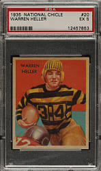 1935 R331 National Chicle Football #20 Warren Heller PSA EX 5