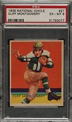 1935 R331 National Chicle Football #21 Cliff Montgomery PSA EX-MT 6