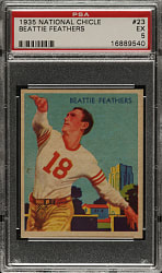 1935 R331 National Chicle Football #23 Beattie Feathers PSA EX 5
