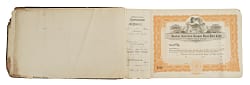 1913-1923 Boston Red Sox Stock Certificate Book with Several Signed by Harry Frazee or August Hermann