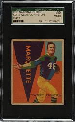 1935 R331 National Chicle Football #32 Chester "Swede" Johnston High Number SGC VG/EX 50