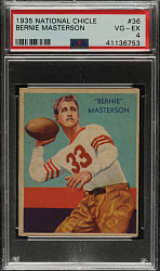 1935 R331 National Chicle Football #36 Bernie Masterson High Number PSA VG-EX 4
