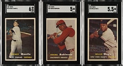 1957 Topps Complete Set (407) Including #95 Mickey Mantle SGC EX/NM 6