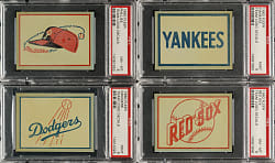 1960 Fleer Baseball Greats Team Logo Decals PSA-Graded Collection (36) Including Complete and Near-Complete Sets