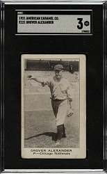 1921 E121 American Caramel (Series of 80) Grover Alexander Right Arm Forward SGC VG 3