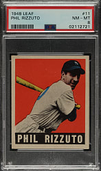 1948-1949 Leaf #11 Phil Rizzuto PSA NM-MT 8