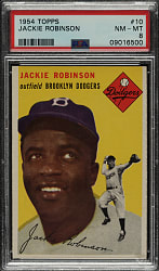 1954 Topps #10 Jackie Robinson PSA NM-MT 8