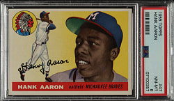 1955 Topps #47 Hank Aaron PSA NM-MT 8
