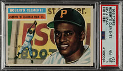 1956 Topps #33 Roberto Clemente Gray Back PSA NM-MT 8