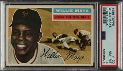 1956 Topps #130 Willie Mays Gray Back PSA NM-MT 8