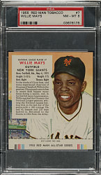 1955 Red Man Tobacco #NL-7 Willie Mays PSA NM-MT 8
