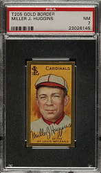 1911 T205 Gold Border Miller Huggins PSA NM 7