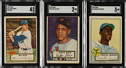 1952 Topps Complete Low-Number Run (310) Including #261 Willie Mays and 61 Black Backs