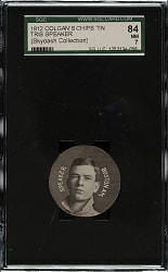 1912 E270-2 Colgan's Chips "Tin Tops" Tris Speaker SGC NM 84