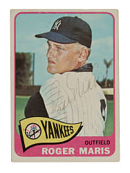 Signed 1965 Topps #155 Roger Maris - PSA/DNA