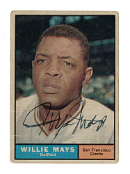 Signed 1961 Topps #150 Willie Mays - PSA/DNA