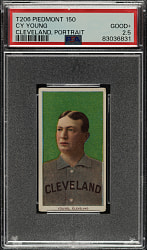 1909-1911 T206 White Border Cy Young Portrait PSA GOOD+ 2.5