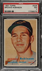 1957 Topps #328 Brooks Robinson Rookie PSA NM 7