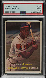 1957 Topps #20 Hank Aaron PSA NM+ 7.5