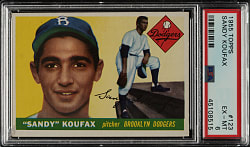 1955 Topps #123 Sandy Koufax Rookie PSA EX-MT 6