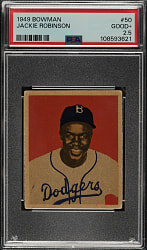 1949 Bowman #50 Jackie Robinson PSA GOOD+ 2.5