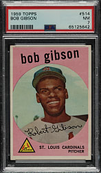 1959 Topps #514 Bob Gibson Rookie PSA NM 7