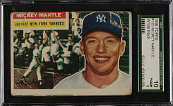1956 Topps #135 Mickey Mantle White Back SGC POOR 10