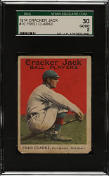 1914 E145 Cracker Jack #70 Fred Clarke SGC GOOD 30