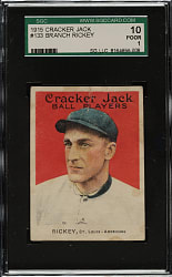 1915 E145 Cracker Jack #133 Branch Rickey SGC POOR 10
