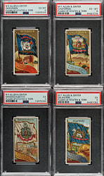 1888 N11 Allen & Ginter "Flags of States and Territories" PSA-Graded Collection (22)