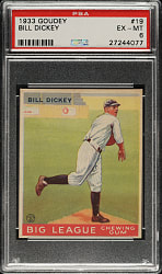 1933 R319 Goudey #19 Bill Dickey PSA EX-MT 6