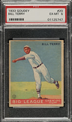 1933 R319 Goudey #20 Bill Terry PSA EX-MT 6