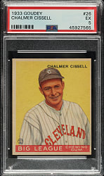 1933 R319 Goudey #26 Chalmer Cissell PSA EX 5