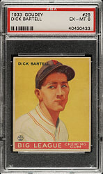1933 R319 Goudey #28 Dick Bartell PSA EX-MT 6