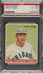 1933 R319 Goudey #33 Ralph Kress PSA EX-MT 6